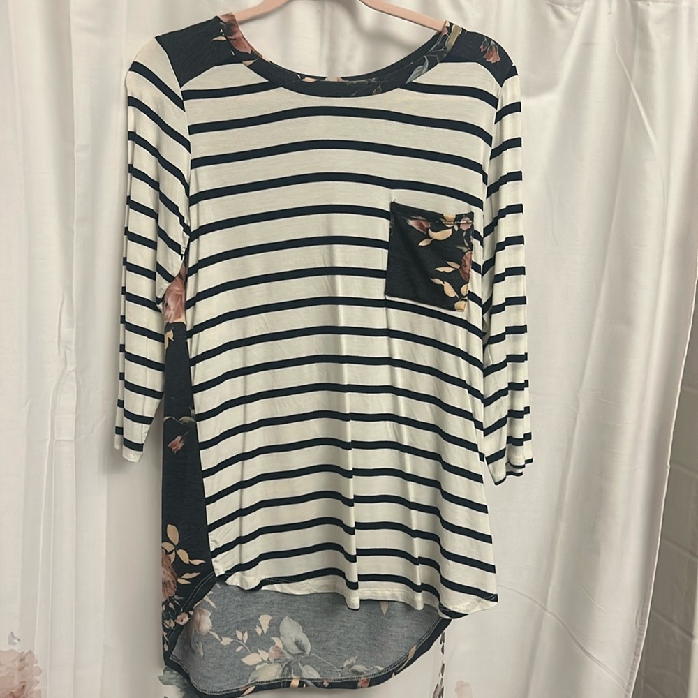 3/4 Sleeve Vanilla Bay oversized top
